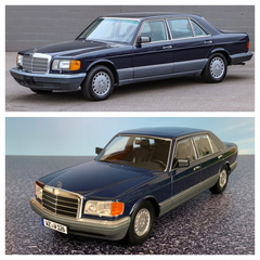 Mercedes Benz 560 SEL W126 2 Series 1985 1 18 iScale 167 modra