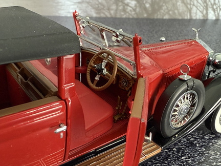 Rolls Royce Phantom I Cabriolet De Ville 1929 1 24 Franklin Mint 1193 cervena