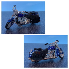 Harley Davidson FLSTS Heritage Softail Springer 1999 1 18 Maisto 254 modro cerna