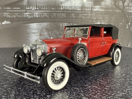 Rolls Royce Phantom I Cabriolet De Ville 1929 1 24 Franklin Mint 1193 cervena