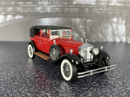 Rolls Royce Phantom I Cabriolet De Ville 1929 1 24 Franklin Mint 1193 cervena
