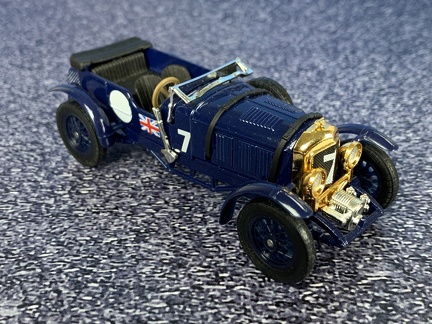 Bentley 3L no.7 1930 1 43 Matchbox 909 modra