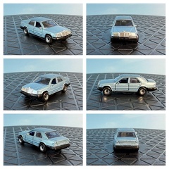 Mercedes Benz 300E W124 1986 1 64 Matchbox 1302 modra