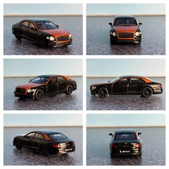 Bentley Flying Spur 3 generace 2019 1 64 Mini GT 1328 cerno oranzova
